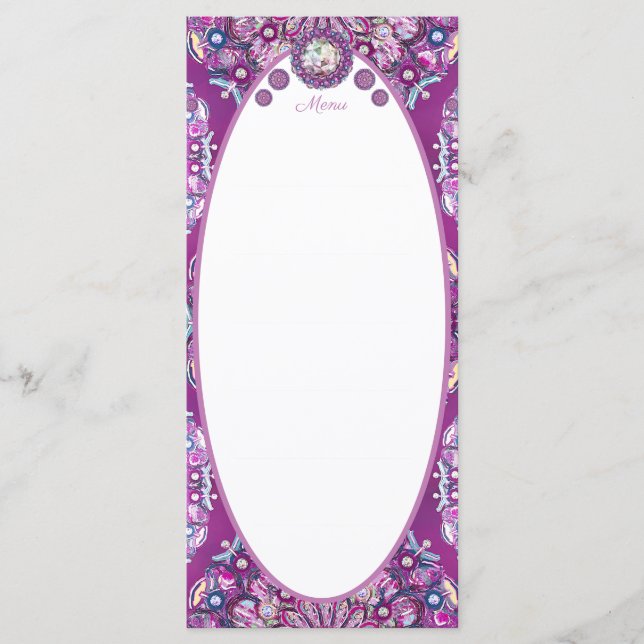 Menú Cardinal Red Rosace (Anverso)