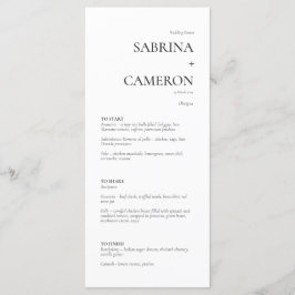 Menú Carta plana simple y moderna