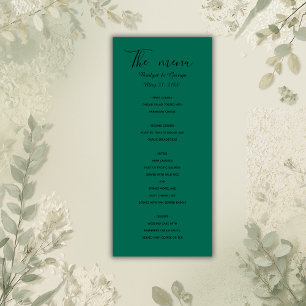 Menú carta verde esmeralda negro verde verde carta trop