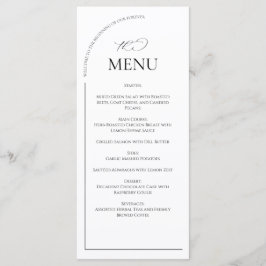 Menú Cartel de bienvenida de boda clásico de arco blanc