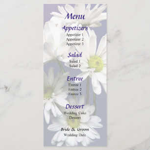 Menú Cascada de las margaritas blancas que casan el