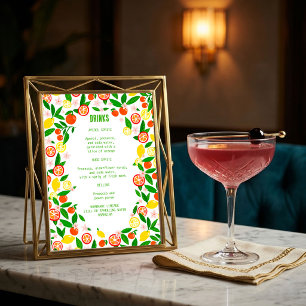Menú Celebración de Cítricos BEBIDAS PERSONALIZADAS Fru