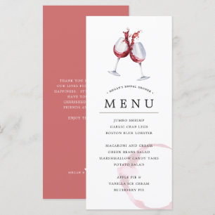 Menú Celebración de la Occassión de Dos Vinos Rojos