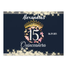 Celebración de Quinceanera elegante de plata marin