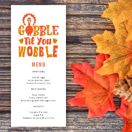 Menú Cena Agradable Gobble Hasta Que Tocas