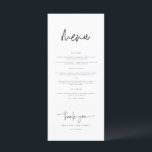 Menú Cena Boda de caligrafía caprichosa<br><div class="desc">Donde los sueños se encuentran con elegancia Eleva tu día especial con nuestro encantador conjunto de papelería, meticulosamente diseñado para infundir a tu boda con brillo y gracia. Desde delicadas invitaciones a exquisitas tarjetas de visita, esta colección es una sinfonía de caligrafía intrincada y diseño atemporal. Crea una celebración que...</div>