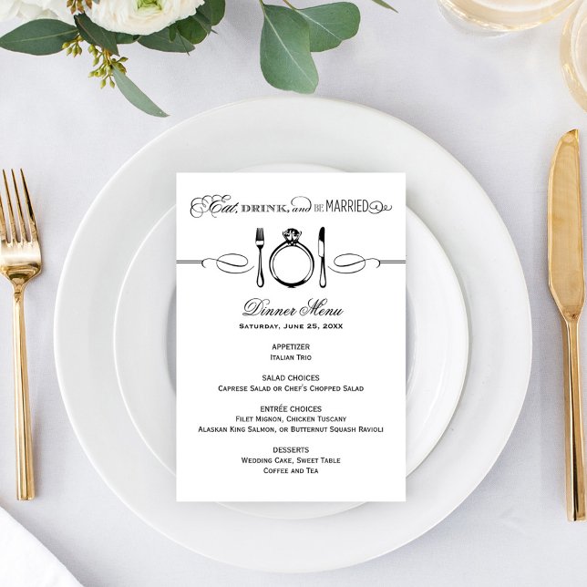 Menú Cena con Boda negro casada (Subido por el creador)