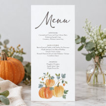 Cena de Acción de Gracias con calabaza de otoño en