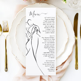 Menú Cena de Boda Romántica Moderna Preciosa