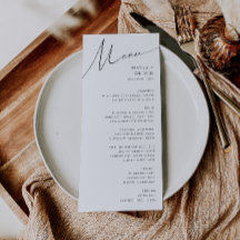 Cena de Bodas de escritura Minimalista y caprichos