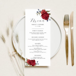 Menú Cena de Bodas florales de la Marina y Borgoña