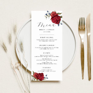 Menú Cena de Bodas florales de la Marina y Borgoña