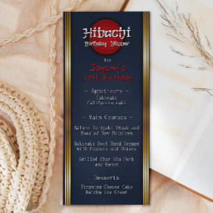 Menú Cena de cumpleaños de Hibachi