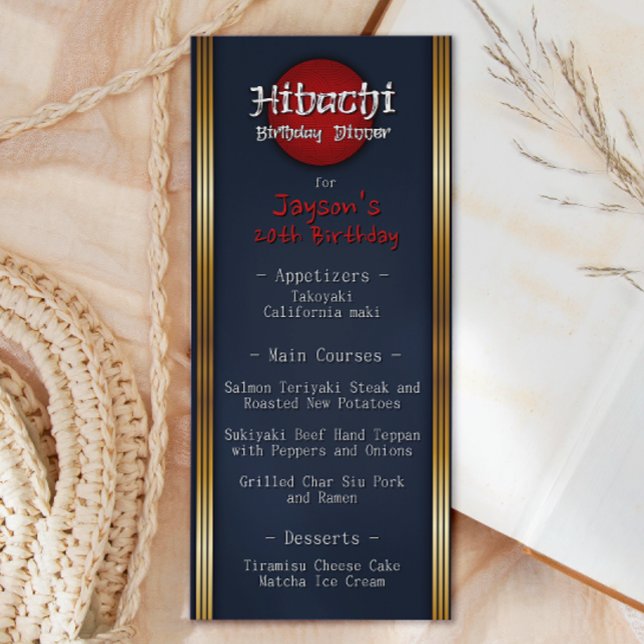 Menú Cena de cumpleaños de Hibachi (Subido por el creador)