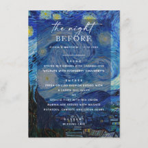 Cena de ensayo de la noche estrellada de Van Gogh.