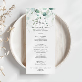 Menú Cena de Foliage de Eucalipto Verde Verano