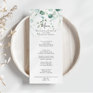 Menú Cena de Foliage de Eucalipto Verde Verano
