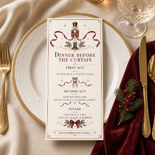 Menú Cena de Navidad del Cascanueces antes de la cortin