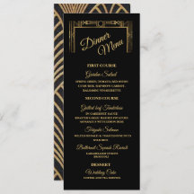 Cena elegante Art Decó Gatsby