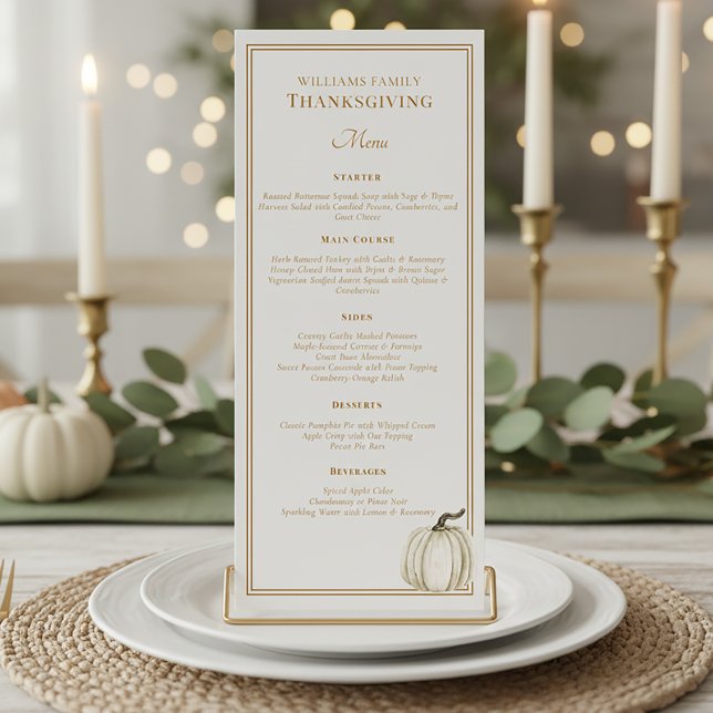 Menú Cena elegante de Acción de Gracias de otoño calaba (Subido por el creador)