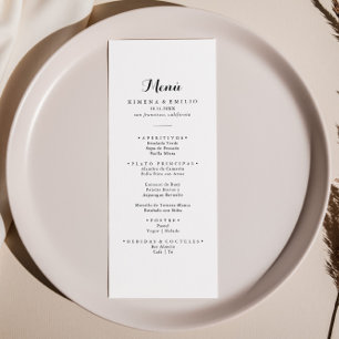 Menú Cena española minimalista