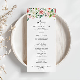 Menú Cena floral elegante y delicada de otoño