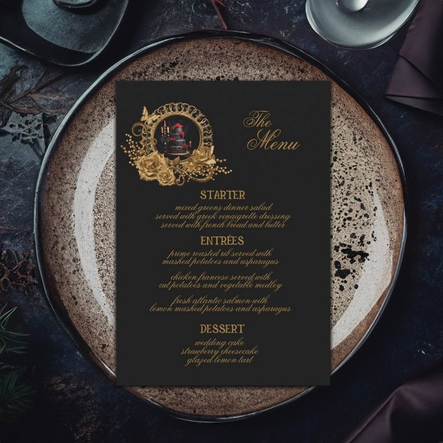 Menú Cena gótica romántica de boda (Subido por el creador)