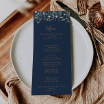 Menú Cena Minimalista Fall Garden Wildflower<br><div class="desc">Esta carta de menú minimalista con flores silvestres del jardín de otoño es perfecta para un boda rústico. El diseño se compone de flores silvestres rosas, rubias, subió y violetas pintadas a mano con mariposas. Este menú se puede utilizar para la recepción de bodas, la cena de ensayo, la ducha...</div>