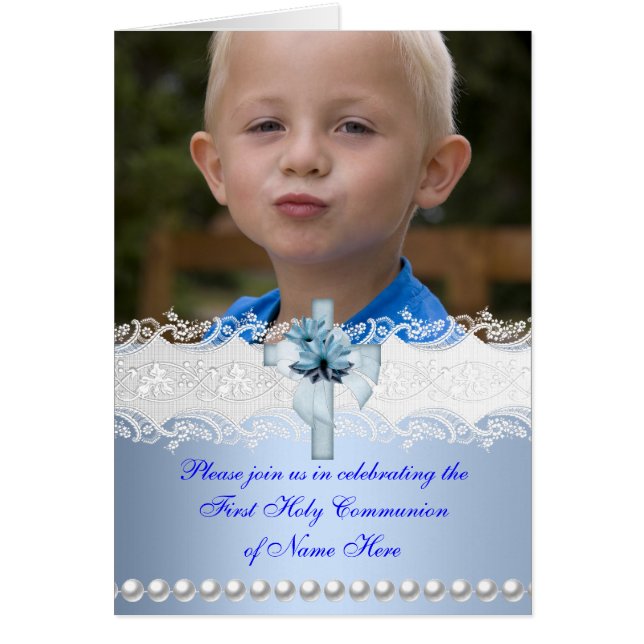 Menú Cena Tarjeta Primera Comunión Santa (Frente)