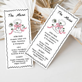 Menú Cena y bebidas modernas y caprichosas