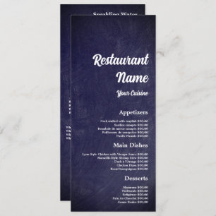 Menú Chalkboard moderno, Restaurante Slimline