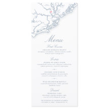 Charleston SC Map Elegant Dusty Blue Boda