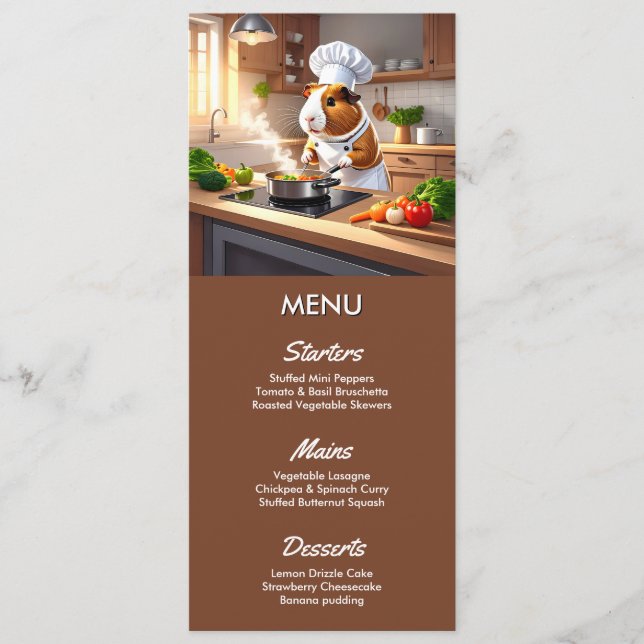 Menú Chef de cerdo de Guinea (Anverso)