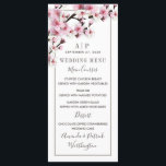 Menú Cherry Blossom Pink White Boda Cards<br><div class="desc">Las tarjetas de menú Boda blanco rosado Cherry Blossom - presenta una combinación de colores de tonos marrón oscuro, rosa y blanco con escritura moderna y serif san. El diseño también incluye una combinación de borde doble marrón oscuro en el frente con monogramas. Vea el enlace de colección coincidente completo...</div>