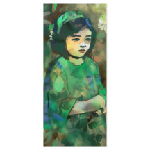 Chica con vestido verde