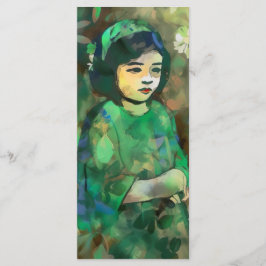 Menú Chica con vestido verde