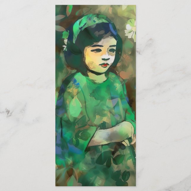 Menú Chica con vestido verde (Anverso)