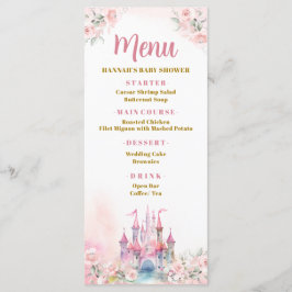 Menú Chica Princesa Royal Castle Quinto cumpleaños