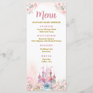 Menú Chica Princesa Royal Castle Quinto cumpleaños