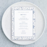 Menú Chinoiserie Algo de ducha de novia azul<br><div class="desc">Carta de mesa Boda de 5 x 7" con un menú ligero elegante caligrafía con menús de Boda y bebida | Caligrafía Simple Menús Bodas Rústicos Bodas,  Menú Boda Rústico,  Menú Vegetación Floral,  Menú Tabla Boda</div>