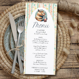 Menú Chistosa Capybara Rayada Cumpleaños Personalizado