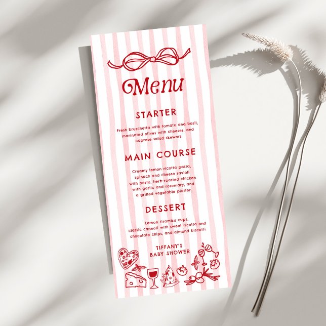 Menú Ciao Baby Italian Lemons Baby Shower (Subido por el creador)