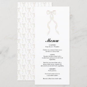 Menú Cinta de vaca blanca formal matrimonio elegante