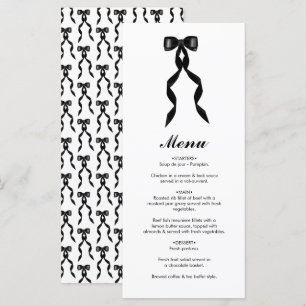 Menú Cinta de vaca negra formal matrimonio elegante