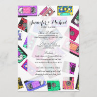 Cintas de cassette con estampado neón de la década