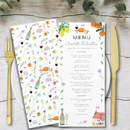 Menú Citrus French Boho Boda