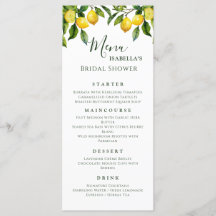 Citrus Lemon Bridal Shower