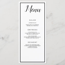 Menú Clásico blanco y negro