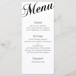 Menú clásico de cena. Mesa de boda tradicional