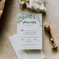 Menú Clásico Eucalyptus Boda Elección RSVP